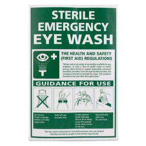 Sterile emergency eye wash - Guidance for use - Reliance