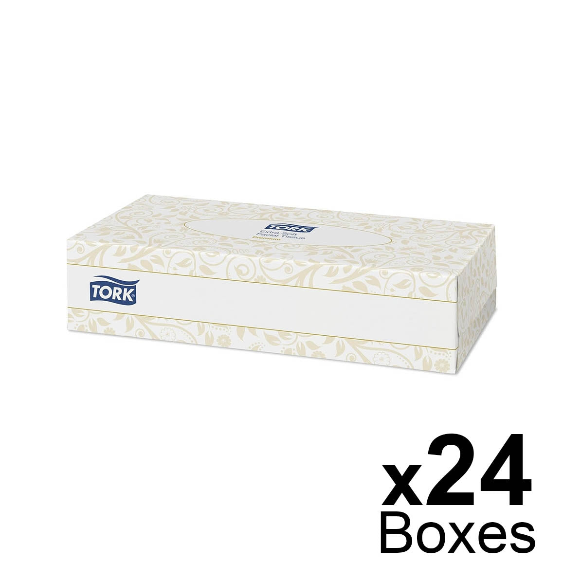 Tork Extra Soft Facial Tissues Premium 2Ply - 476417 - 24 Boxes x 100 Sheets - Tork