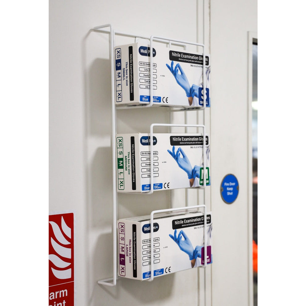 Glove Rack 2 Universal Triple Glove Dispenser Rack – Medisave UK