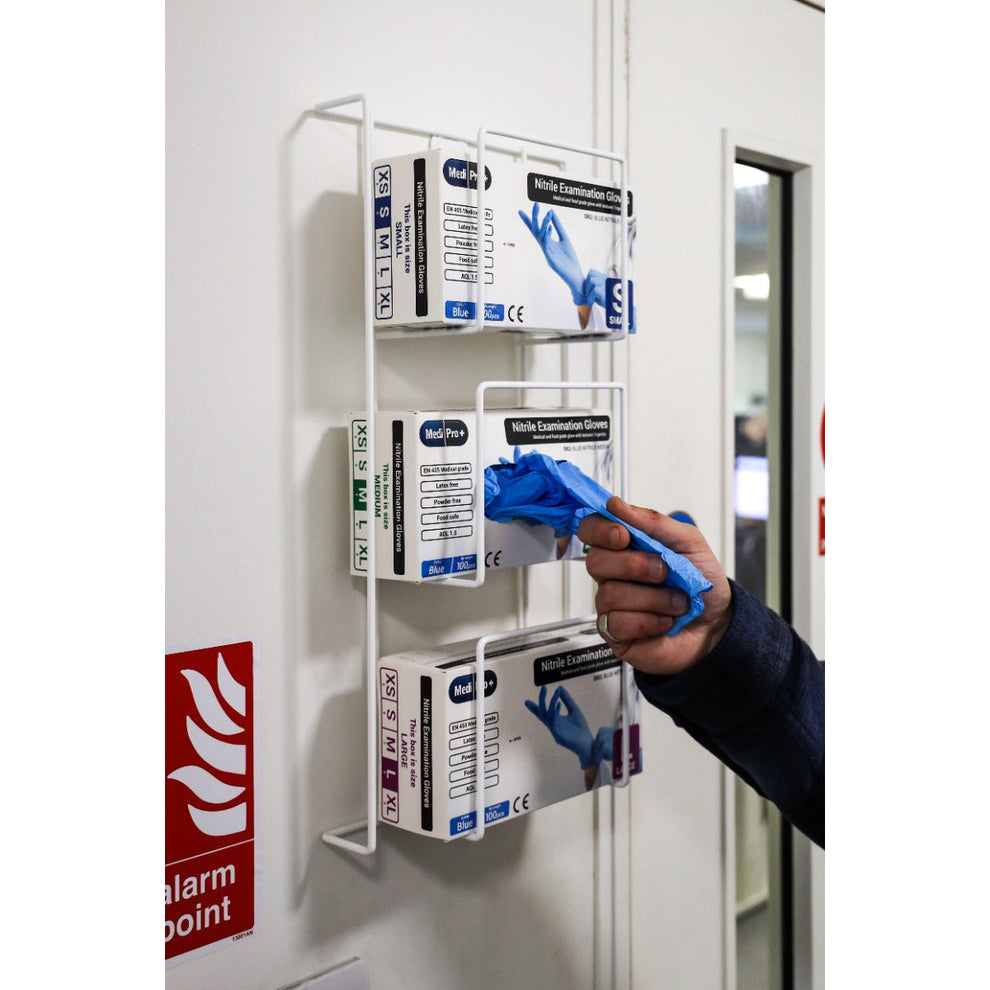 Universal Triple Glove Dispenser Rack – Medisave UK
