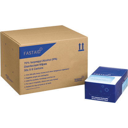 70% Alcohol Wipes - 50 Individual Sachets - Robinsons