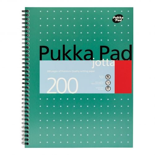 Pukka Pad A4 Jotta Wirebound Notebook 80gsm Ruled Margin Perf Punch 4 Hole 200pp - Pack of 3 - Lyreco