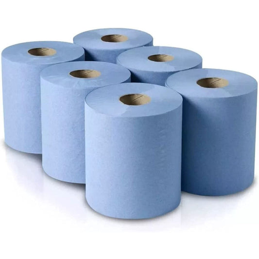 Blue Laminated Centre Feed -2ply - 50m x 168mm - Case of 6 - Clearance - Northwood