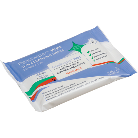 Readiwipes Wet Hands & Face Wipes 10s Flushable/Dispersible/Maceratable - Robinsons