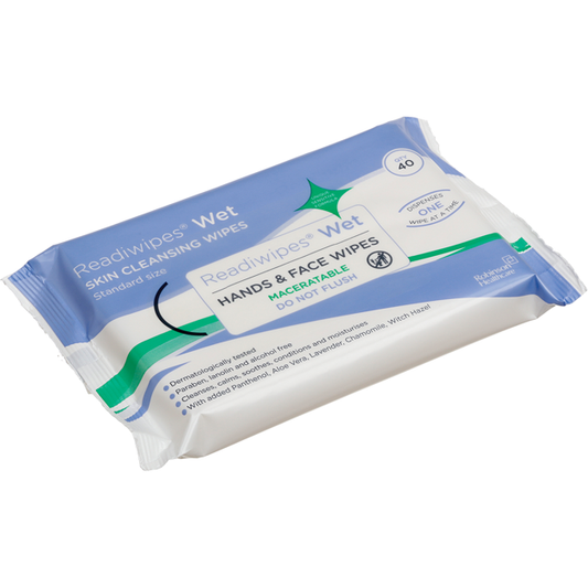 Readiwipes Wet Hands & Face Wipes Pack of 40 Maceratable - Robinsons