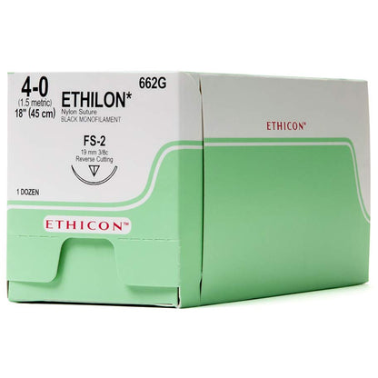 Ethilon BLK 45cm M1.5 USP4/0 S/A FS-2 Single - Ethicon