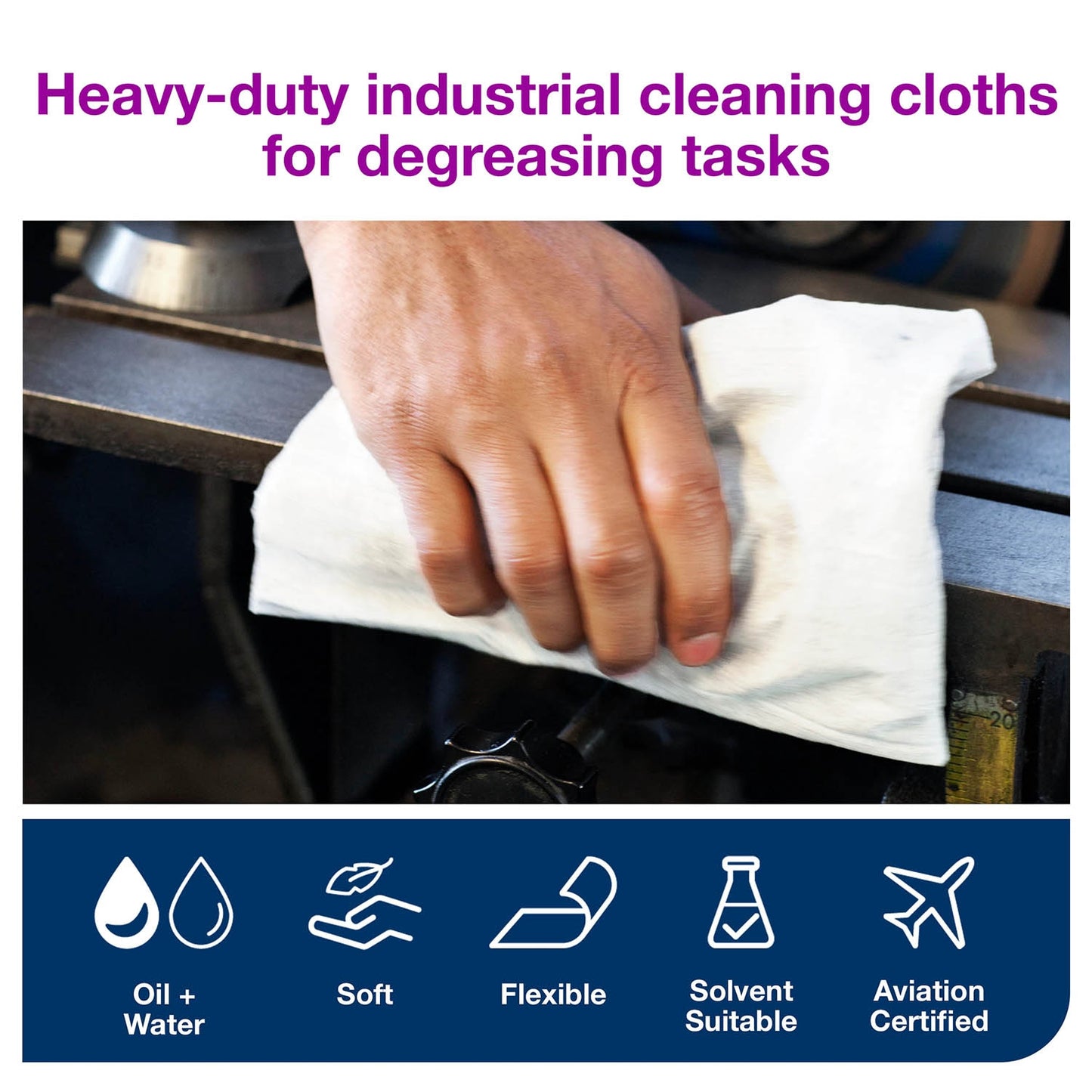 Tork Heavy Duty Cleaning Cloth White 1Ply - 530137 - 1 x 280 Sheets
