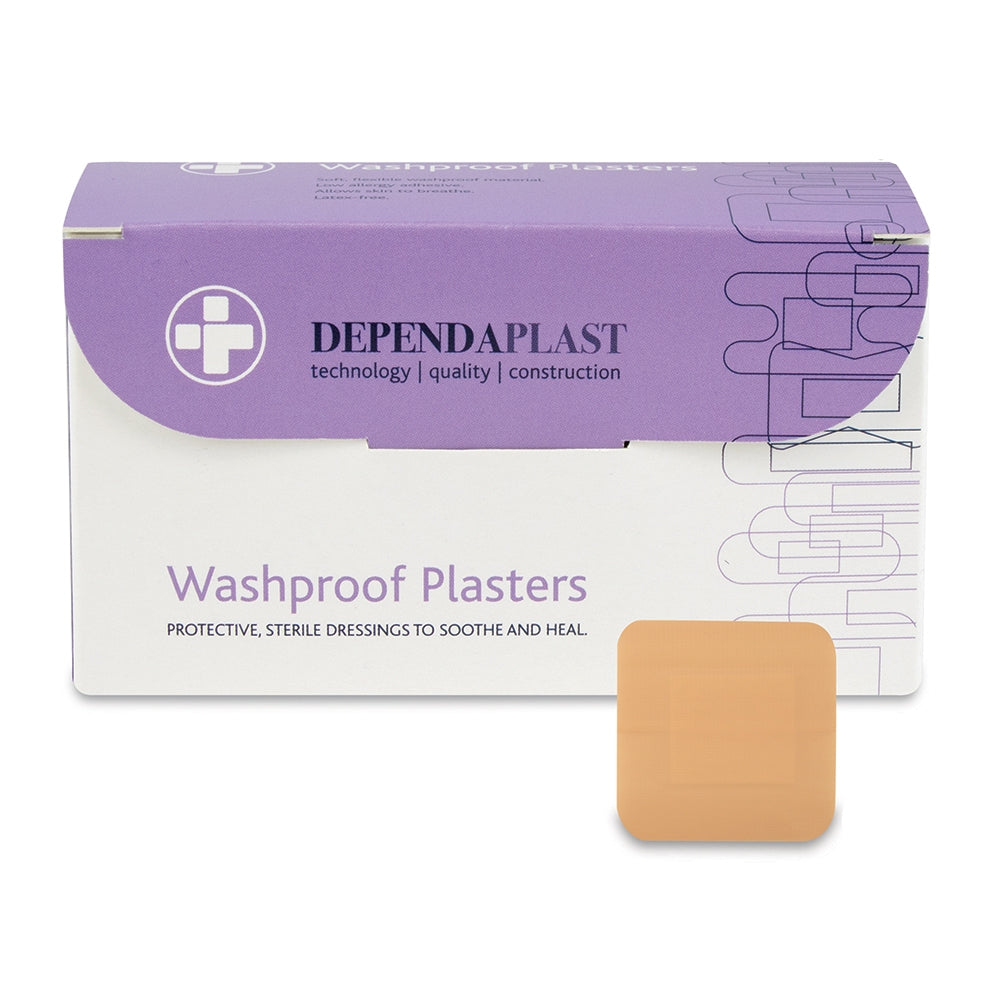 Dependaplast Washproof Plasters - 4cm x 4cm x 100