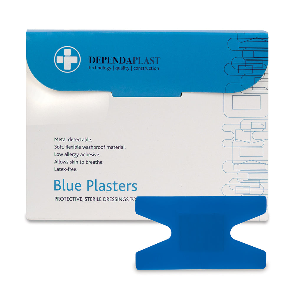 Dependaplast blue food area plasters anchor box of 50 - Reliance