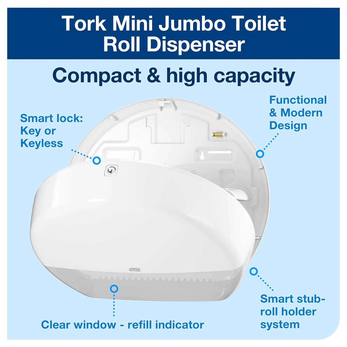 Tork Elevation Mini Jumbo Toilet Roll Dispenser - 555000