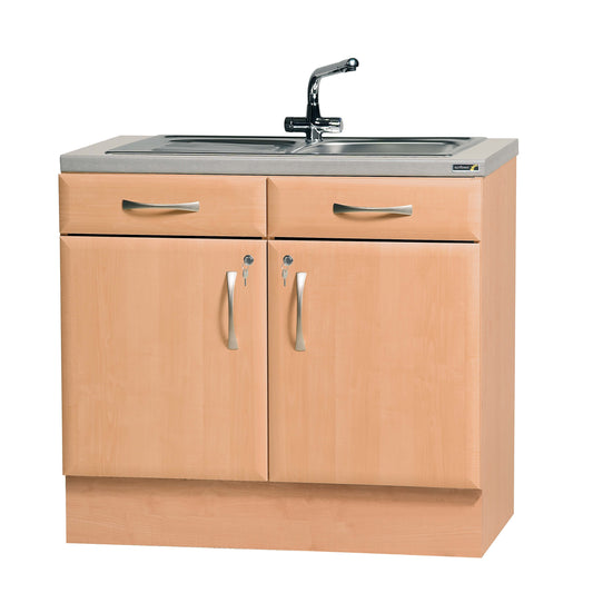 100cm Sink Cabinet (Excludes Sink) - Beech