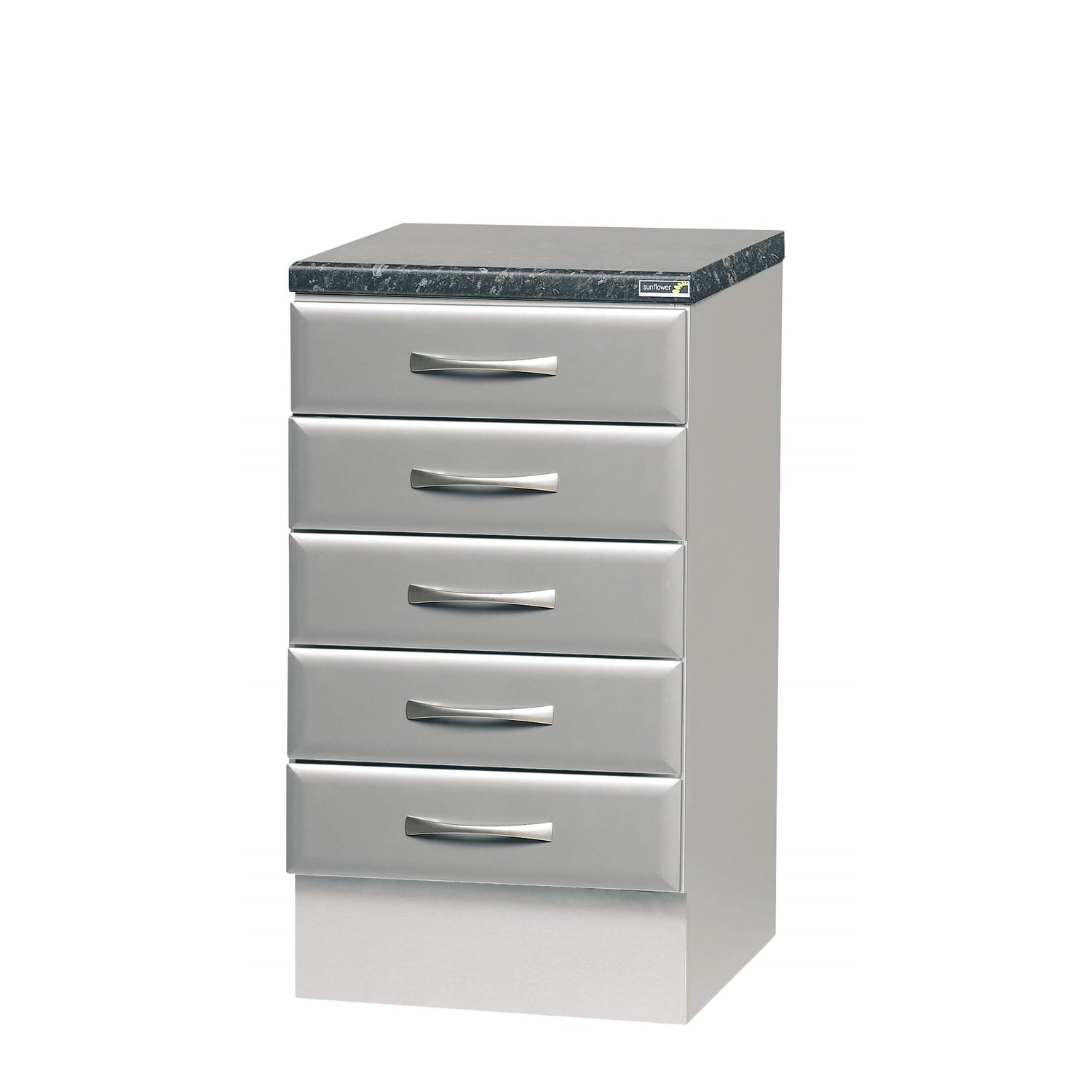 50cm 5 Drawer Pack - Titanium (High Gloss) - Sunflower