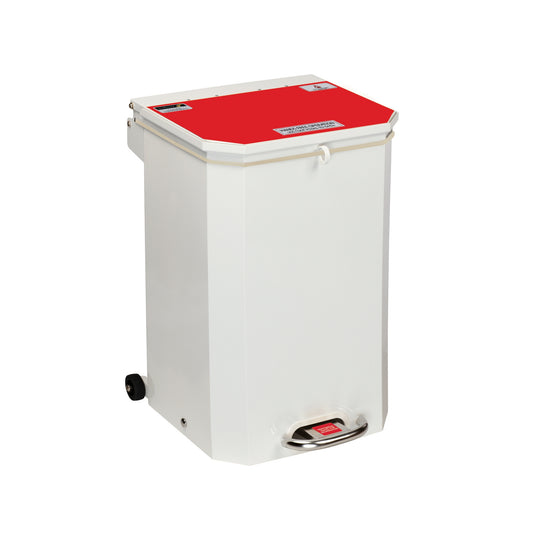 Flame Retardant Hands Free Bin - 50 Litre Red - Sunflower