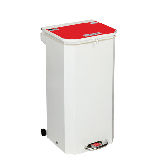 Flame Retardant Hands Free Bin - 70 Litre Red - Sunflower