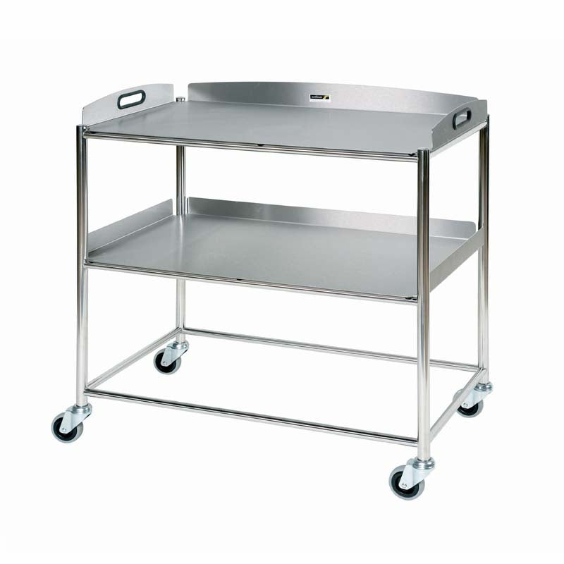 Stainless Steel Surgical Trolley 86x52x86cm 1 x tray 1 x shelf