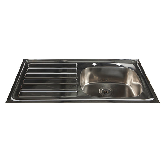 Inset Stainless Steel Sink with Left hand Drainer
