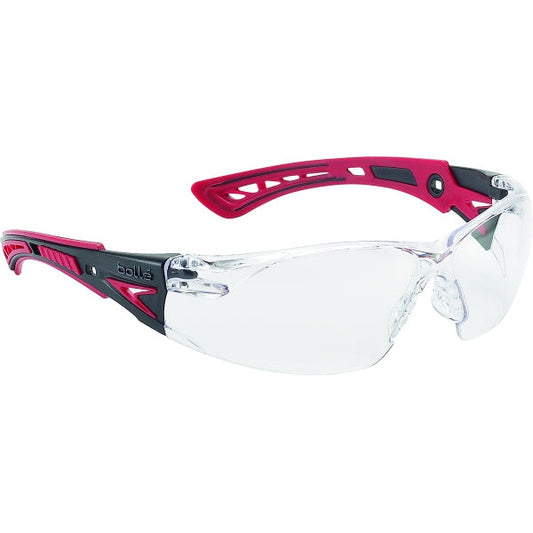 Rush+ Safety Glasses - Red and Black - Bolle