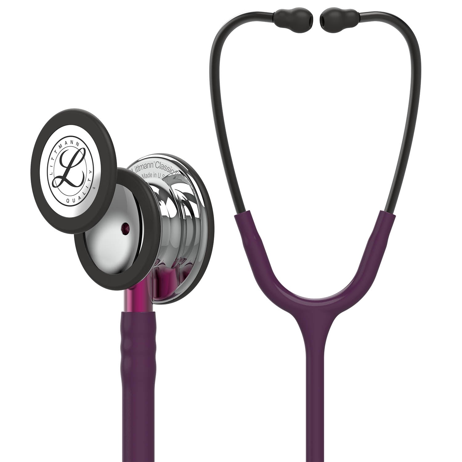 Littmann Classic III Monitoring Stethoscope: Mirror & Plum - Pink Stem 5960 - Littmann Stethoscopes