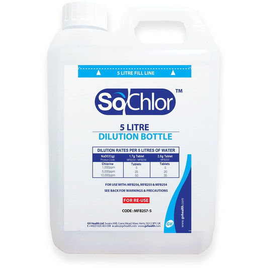 Diluter bottle 5 litre with lid - GV Health