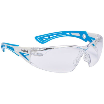 Rush+ Small Safety Glasses - White and Blue - Bolle
