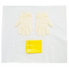 Polyfield Dressing Aid Pack - (Yellow) Medium - With Latex Powder-Free Medium Glove - Single