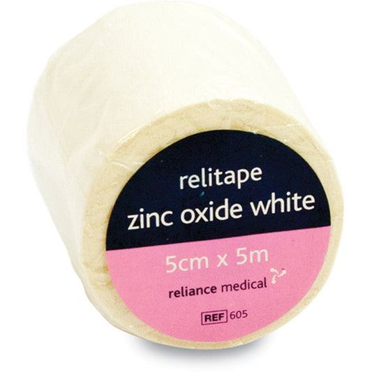 Relitape Zinc Oxide Tape - 5cm x 5m - White