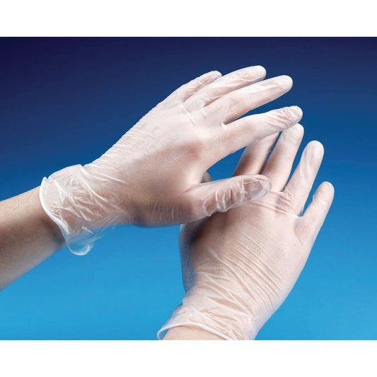 Vinyl Powdered Gloves Clear Medium - Discontinued