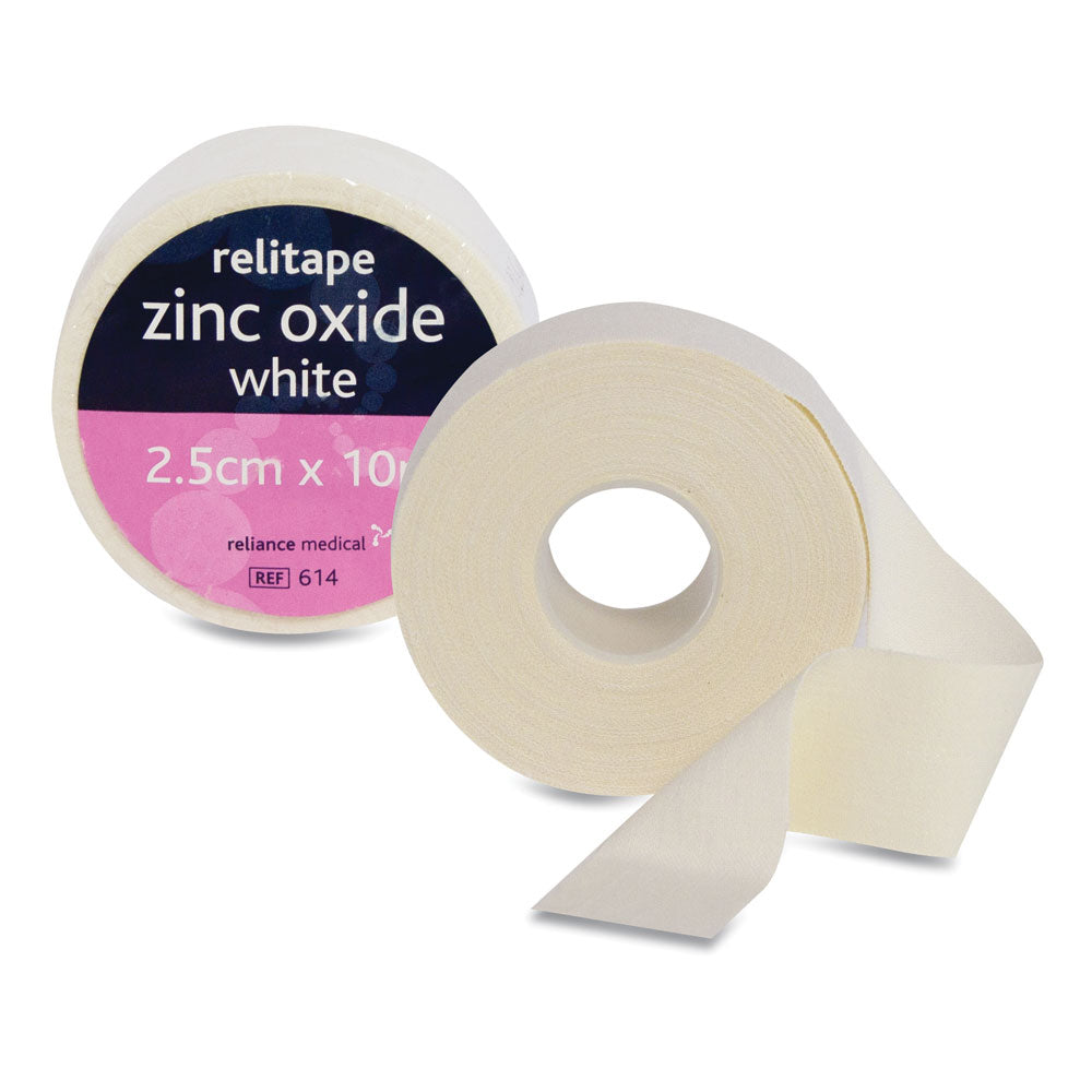 Relitape Zinc Oxide Tape 2.5cm x 10m - White