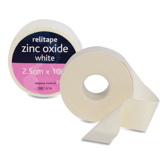 Relitape Zinc Oxide Tape 2.5cm x 10m - White