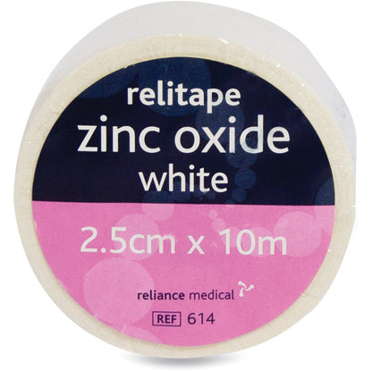 Relitape Zinc Oxide Tape 2.5cm x 10m - White