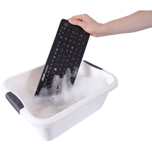Clinell CKS1B Easyclean Silicone Keyboard, Black - Clinell