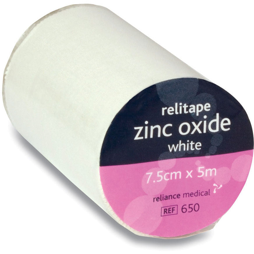 Relitape Zinc Oxide Tape 7.5cm x 5m SINGLE