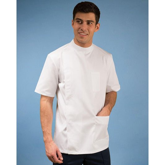 Men's Side Stud Tunic White - 