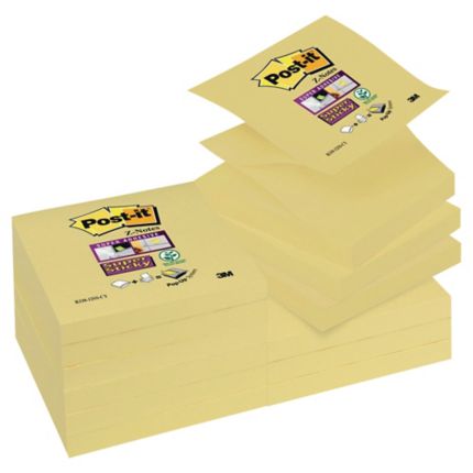 Post-It Super Sticky Z-Notes 76X76mm Canary Yellow Pk12 - Discontinued