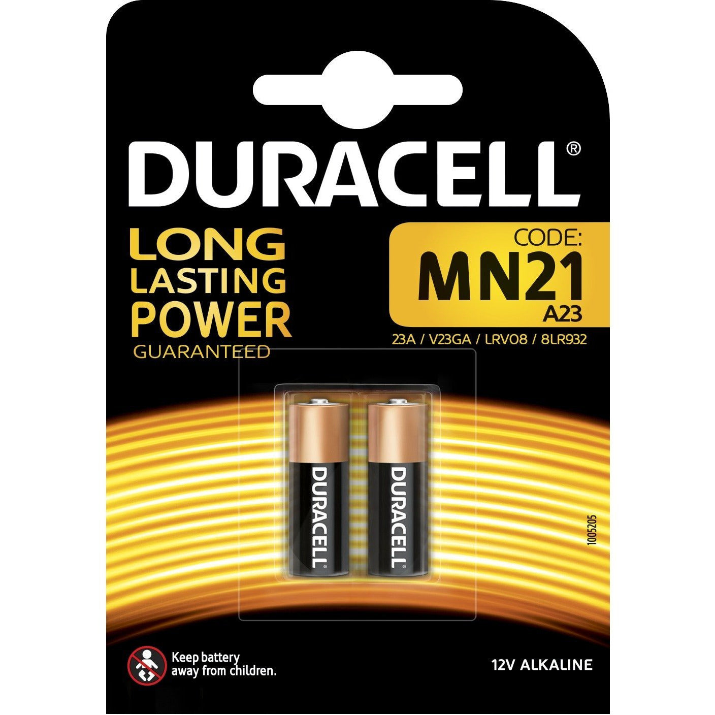 Duracell Specialty Alkaline Type MN21 Battery (Pack of 2)