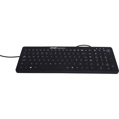Clinell CKS1B Easyclean Silicone Keyboard, Black - Clinell