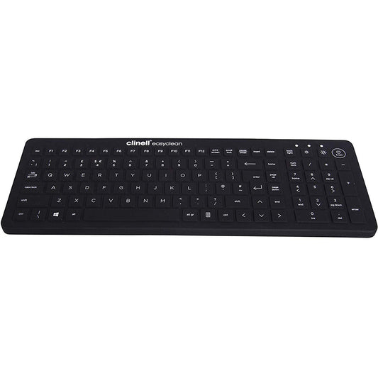 Clinell CKS1B Easyclean Silicone Keyboard, Black - Clinell
