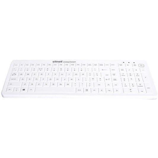 Clinell CKS1B Easyclean Silicone Keyboard, White
