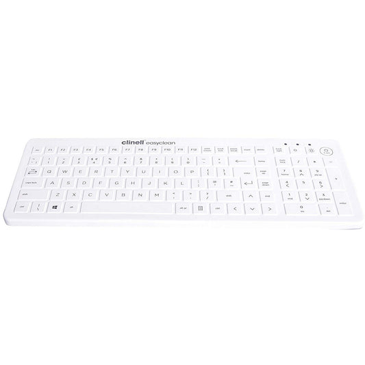 Clinell CKS1B Easyclean Silicone Keyboard, White - Clinell