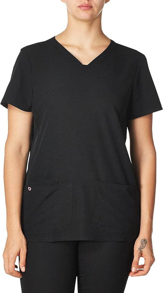 Shaped V-Neck Top Scrub - Work In Style