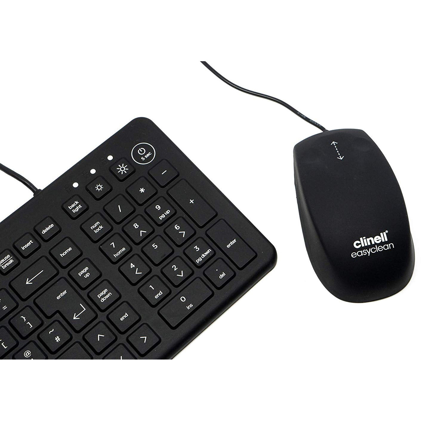 Clinell CKS1B Easyclean Silicone Keyboard, Black - Clinell