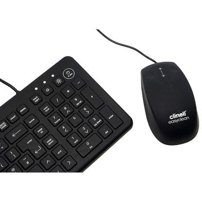 Clinell CKS1B Easyclean Silicone Keyboard, Black - Clinell