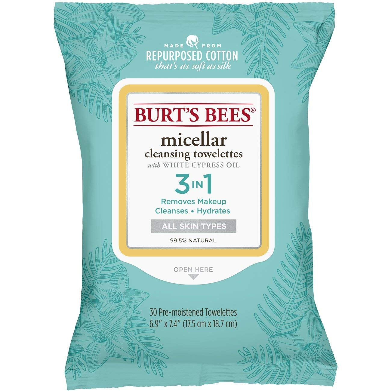 Facial Cleansing Towelettes - Micellar (30 towelettes per pack) - Burt's Bees