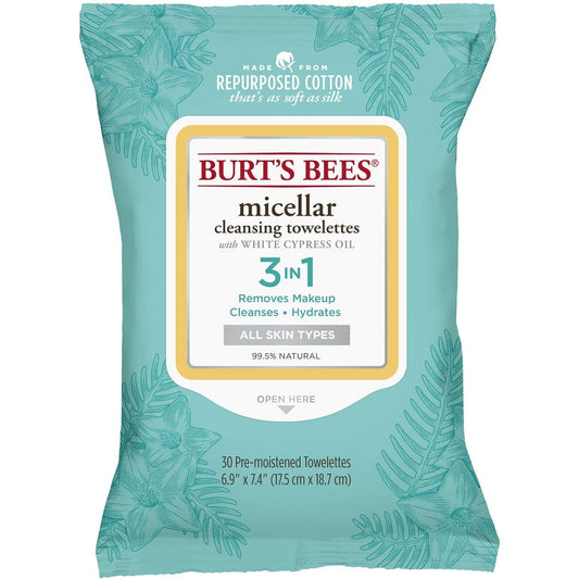 Facial Cleansing Towelettes - Micellar (30 towelettes per pack) - Burt's Bees