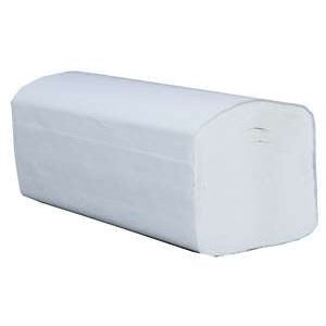 Interfold pro 2 ply white towels 23cm x 21cm - 3200 towels