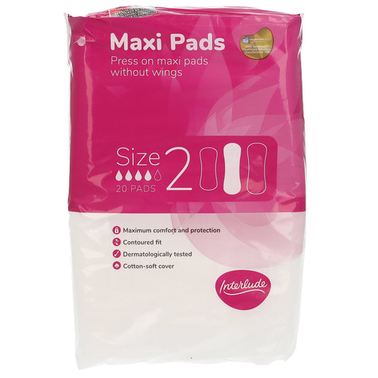 Interlude Unscented Sanitary Towels Regular Contour 20's - Harrisons