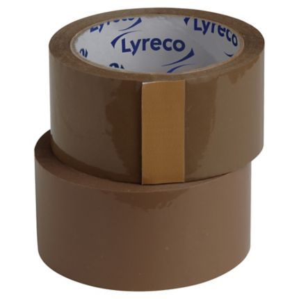 No-Noise Packaging Tape 50mm 66m Brown - Pack Of 6 - Lyreco