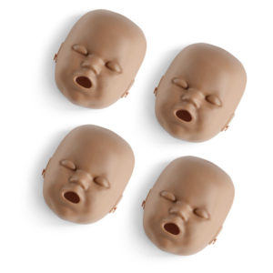 Prestan Dark Skin Face Skin Replacement for Infant Manikin - Pack of 4 - Reliance