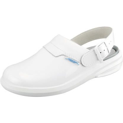 Occupational Shoes Easy Clog Patent - White Microfiber - 