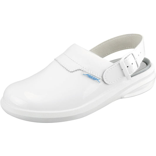 Occupational Shoes Easy Clog Patent - White Microfiber - 